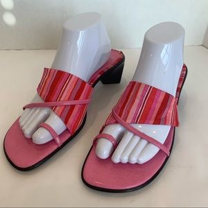 ITALIAN SHOEMAKERS size 11 pink sandal with trim
